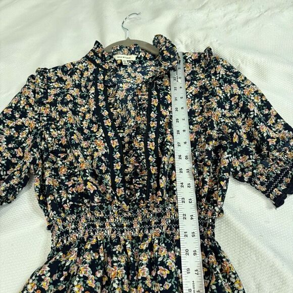 Max Studio Floral-Print Tiered Crep Midi Dress Sz M - Picture 9 of 13